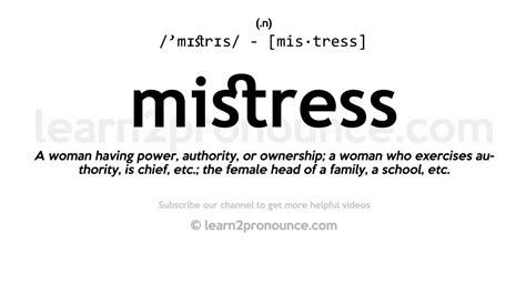 Mistress Definition & Meaning